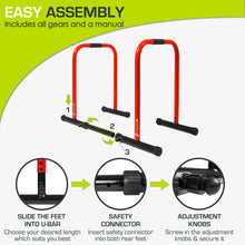 Load image into Gallery viewer, ProsourceFit Dip Stand Station - Red