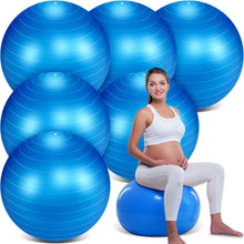 Load image into Gallery viewer, Hungdao 6 Pack Exercise Ball Bulk Inflatable Pregnancy & Workout Ball 22 Inch -(Blue)