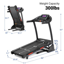 Load image into Gallery viewer, THERUN Incline Treadmill - Black Red