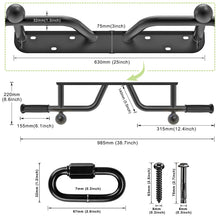 Load image into Gallery viewer, Kipika Heavy Duty Wall Mounted Pull Up Bar - Multihandle with Ball