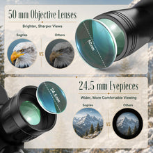 Load image into Gallery viewer, Sogries 10x50 Binoculars for Adults High Powered Waterproof Fogproof IPX7