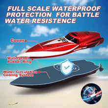 Load image into Gallery viewer, LAFALA Mini Remote Control Boat RC Boat 2.4Ghz 360 Rotating bulit-in Rechargeable Battery Swimming, Red