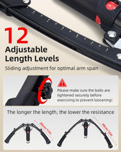 Load image into Gallery viewer, Abahub 2-in-1 Arm Trainer with AB Roller Wheels, Enhanced Hydraulic Power Twister Arm Trainer, 22-440LBS -Black