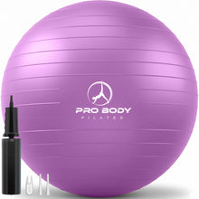 Load image into Gallery viewer, ProBody Pilates Exercise Ball - Multiple Sizes Gym Grade Balance Ball for Fitness- (Purple, 65cm)