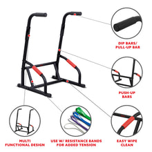 Load image into Gallery viewer, Sunny Health & Fitness Multifunction Dip Station and Pull Up Strength Bar