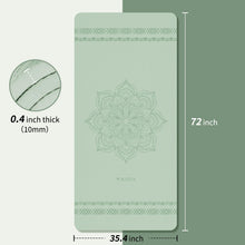 Load image into Gallery viewer, PAIDU Large Yoga Mat-72’x36’x0.4’ Extra Width & Thick,Comfortable,Non-Slip Exercise Mat-Works Great on All Floor for Stretching,Yoga Studio,Gym or Home Workouts (Green)