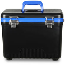 Load image into Gallery viewer, ENGEL UC13 13qt Leak-Proof, Air Tight, Drybox Cooler and Small Hard Shell Lunchbox for Men and Women in Black with Blue Interior