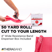 Load image into Gallery viewer, THERABAND Resistance Band, Red, Medium, 50-Yard Roll, Latex, Elastic Band for Exercise