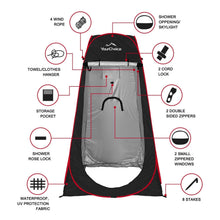 Load image into Gallery viewer, Your Choice Pop-Up Shower Tent, 47.2W"x74.8"H Changing Tent - Black