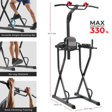 Load image into Gallery viewer, Sunny Health & Fitness Power Tower Dip Station & Pull-Up Bar,