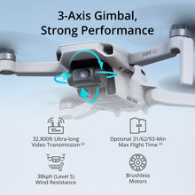 Load image into Gallery viewer, 4K UHD Camera for Adults, Under 249 g, 3-Axis Gimbal Stabilization, 10km Video Transmission