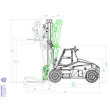 Load image into Gallery viewer, RC Hydraulic Forklift 1/14 Metal RC Truck Heavy Forklift, Light Sound System Construction Vehicle Model Painted Green