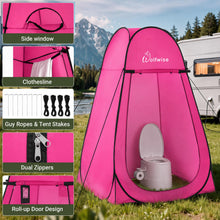 Load image into Gallery viewer, WolfWise Pop Up Shower Tent for Camping Essentials, Compact & Lightweight