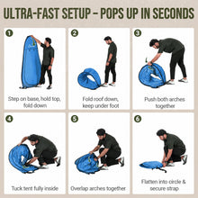 Load image into Gallery viewer, WolfWise Pop Up Shower Tent for Camping Essentials, Compact & Lightweight