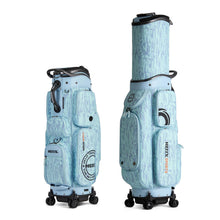 Load image into Gallery viewer, HELIX Golf Cart Bag with Wheels Retractable Top for Daily Use and Travel (Light Blue)