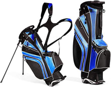 Load image into Gallery viewer, Mayjooy Golf Stand Bag, Portable Carry Golf Bag w/Ergonomic Dual Straps & 6 Way Top Divider, Lightweight Carry Organizer Pocket w/Umbrella Ring, Ideal for Men & Women (Blue)