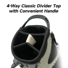 Load image into Gallery viewer, T WINSOLOGY Lightweight Golf Stand Bag with 4 Way Top Dividers for Men and Women, Only 4.2 Pounds, 8 Storage Pockets Including Cooler, Double Shoulder Straps, Womens Golf Club Bag (Sage Grey/Cream)