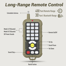 Load image into Gallery viewer, Ctrixez Predator Call - Electronic Coyote Caller, 30 Sounds Incl Perfect for Coyote, Fox, Raccoon, Cottontail Hunting Calls, 400 Yard Remote Range, 8-Bay Long Lasting, Khaki