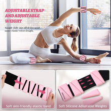Load image into Gallery viewer, BECOJADDE Ankle Weights Set of 2 (2 lb Each) Adjustable Wrist Weights- Pink