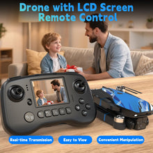 Load image into Gallery viewer, FPV Drone with Camera for Adults LCD Screen RC Foldable Mini Drones for Kids Beginners, Brushless Motor 270° Obstacle Avoidance, Support 32G SD Card MAX Under 250G Gift for the Children Boys and Girls
