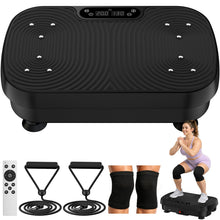 Load image into Gallery viewer, Vibration Plate Exercise Machine, Vibration Plate for Lymphatic Drainage Weight Loss, 130 Levels Vibrating Plate with Knee Pads Bluetooth, Shake Plate with 450 Lbs Capacity Full Body Workout Equipment