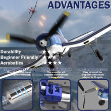 Load image into Gallery viewer, 4 Channel RC Plane - Ready to Fly Aerobatic Aircraft, Easy Control for Beginners, F4U Corsair RC Airplane Best Gift for Kids