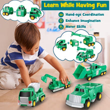 Load image into Gallery viewer, Transform Robot Kids Toys Cars | STEM Building Toddler Toys for Ages 3+ | 5 in 1 Construction Toy