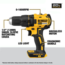 Load image into Gallery viewer, DEWALT 20V MAX 7-Tool Combo Kit, Includes Cordless Drill, Impact Driver, Reciprocating Saw, Circular Saw, Oscillating Tool, Random Orbital Sander, Jigsaw, 5Ah Battery and Charger (DCK751P1)