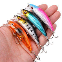 Load image into Gallery viewer, Aorace 56pcs Fishing Lures Large Hard Bait Minnow VIB Lure with Treble Hook Life-Like Swimbait Fishing Bait Popper Crankbait Vibe Sinking Lure for Bass Trout Walleye Redfish