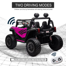 Load image into Gallery viewer, 24V Ride On UTV with Remote Control for Girls Boys, 4X4 4WD Off-Road Ride on Car, Rechargeable Kids Electric Vehicle, Pink