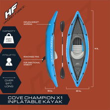 Load image into Gallery viewer, Hydro-Force Cove Champion X1 Inflatable Kayak Set 9'