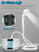Load image into Gallery viewer, innhom Portable Camping Shower, 6000mAh Rechargeable Camp Shower Pump with LED Display, IPX7 Waterproof & 2 Spray Modes Electric Outdoor Shower for Hiking, Travel, Pet Bathing and Car Washing, Blue