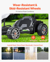 Load image into Gallery viewer, Electric Go Kart, 24V 9Ah Battery, Pedal Go Kart Portable Outdoor Race Toy for Kids Ages 6+, 200W Motor, 7.5 MPH High Speed Drifting Black/White