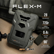 Load image into Gallery viewer, SPYPOINT Flex-M Twin Pack Cellular Trail Cameras - SD Card 2-Pack with LIT-22, Best Hunting Accessories, No WiFi Needed, GPS, Night Vision, IP65 Water-Resistant, 28MP Photos, & 720p Videos + Sound