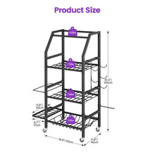 Load image into Gallery viewer, Homeiju Dumbbell Rack, 4 Tier Weight Rack for Home Gym, Dumbbell and Balls