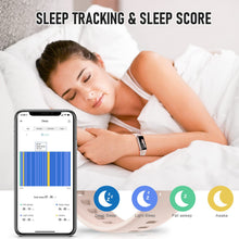 Load image into Gallery viewer, Fitness Tracker, Step Tracker with 24/7 Heart Rate Blood Oxygen Blood Pressure Sleep Monitor (Pink)