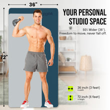 Load image into Gallery viewer, Gogokiwi Extra Wide Yoga Mat for Men Women (72"L x 36"W x 1/2" Thick) Non Slip Fitness & Exercise Mat with Alignment Marks for Yoga, Pilates, Stretch & Floor Workouts