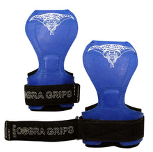 Load image into Gallery viewer, Cobra Grips Weight Lifting Gloves with Adjustable Neoprene Padded Wrist Wraps - (PRO Blue Rubber)