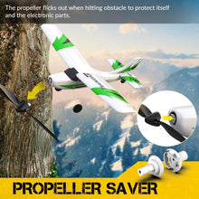 Load image into Gallery viewer, RC Plane Trainer 3CH Remote Control Airplane with Prop Saver, 6-Axis Gyro Stabilizer & 3 Modes to Fly, Hobby (400mm,Green)