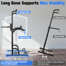 Load image into Gallery viewer, Sportsroyals Power Tower Dip Station Pull Up Bar ,Workout Equipment- Black-01