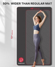 Load image into Gallery viewer, HAPBEAR Extra Large Yoga Mat - 72"x48"x6mm (1/4 inch), Non-Slip, Durable, Eco-Friendly, Thick Wide Exercise Mat for Home Workouts, Yoga, Pilates, Stretching, Meditation (Barefoot Exercise)