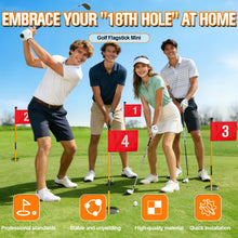 Load image into Gallery viewer, GODCTSUP Golf Flagstick with Hole Cup Set, 3 Feet Portable Putting Green Flags and Poles, 420D Nylon Golf Flags&Fiberglass Flagpole&ABS Hole Cup for Yard Driving Range Backyard, Gifts Idea, 4PCS