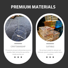Load image into Gallery viewer, Alasum Reusable Fishing Trap Cage 13.18X11.61X4.72In Portable Crawfish Crab Shrimp Net Durable Pp Material for Freshwater Saltwater Fishing