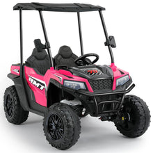 Load image into Gallery viewer, 24V Ride on Toy for Big Kid,Ride on Car 2 Seater w/Sun Shade,Dump Bed & Shovel,4.5MPH,4WD Electric Car, Pink