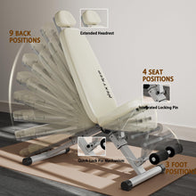 Load image into Gallery viewer, Adjustable Weight Bench for Home Gym, Workout Bench for Bench Press, Full Body Workout Incline Decline Flat Utility Exercise Bench, Full-Pin Mechanism lnnovative Fast Folding Strength Training Benches