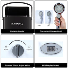 Load image into Gallery viewer, Portable Water Heater Propane Tankless - 6L 1.58GPM RV on demand Hot Gas Outdoor Digital Display Water Heater for Camping,Boat,Cabins(black)