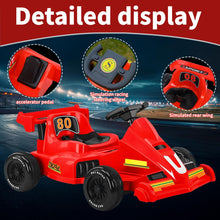 Load image into Gallery viewer, 12V Electric Go Kart, 5 MPH Race Drift Kart with 2×380W Motors, Electric Pedal Ride On Toy with Slow Start, Remote Control