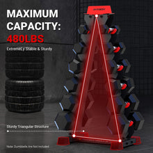 Load image into Gallery viewer, HARISON 6-Tier Dumbbell Rack Stand Only, A-Frame Design Weight Rack for Dumbbells