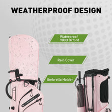 Load image into Gallery viewer, KeyOpen Lightweight Golf Stand Bag, 14 Way Golf Bags with Full Length Dividers for Men Women, Encrypted 900D Weather-Proof Club Carry Bag with Ergonomic Dual Strap, Cooler Pockets, 9 Pockets, Pink