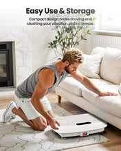 Load image into Gallery viewer, WATEYA Vibration Plate Exercise Machine, 200 Adjustable Speed Levels, 450 Lbs Capacity, Ideal for Vibration Plate for Lymphatic Drainage, Weight Loss & Whole - Body Workout (White)